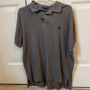 Gray short sleeve polo shirt